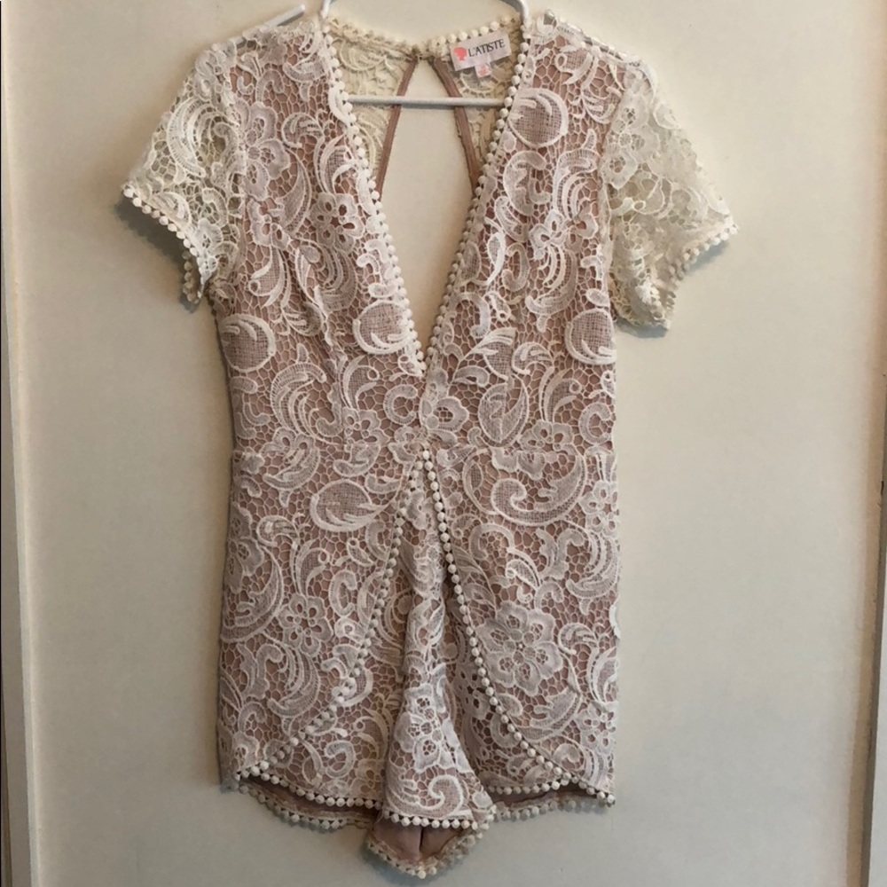 White Lace Romper